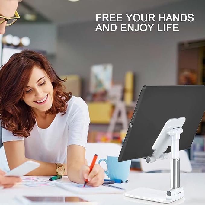 Meetuo 2 Pcs Cell Phone Stand for Desk, Adjustable & Foldable Phone Holder | - Image 4
