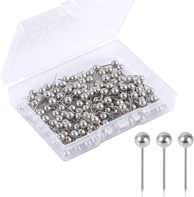200pcs Map Push Pins, Map Tacks Round Head Map Pins by XIHIRCD