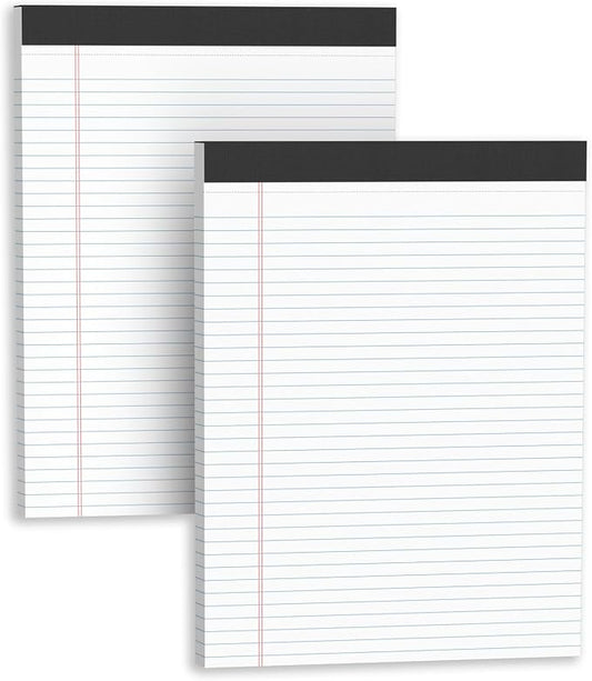 Legal Pads 8.5 X11, Narrow Ruled Notepads, 2 Pack, 50 Sheet/Pad, Tear Off by Glyanlee