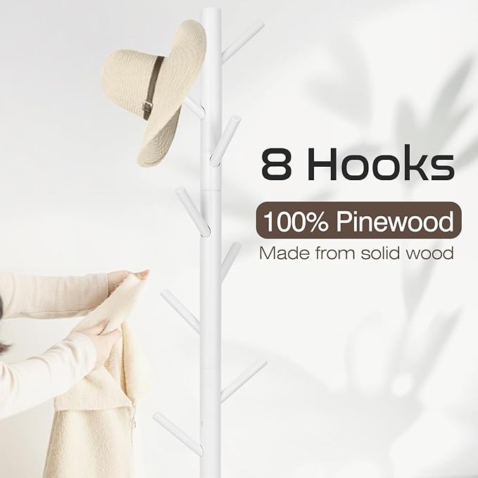 WANGMUXIA 2 PCS Coat Rack, Freestanding Coat Rack - Image 4