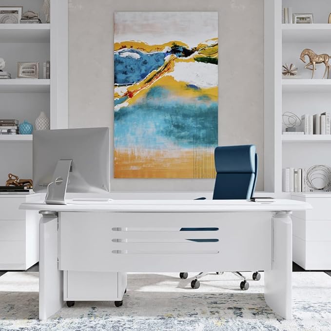 ZURI Draper Leather Executive Chair with Aluminum Frame Dark Teal-DeskLoop Office