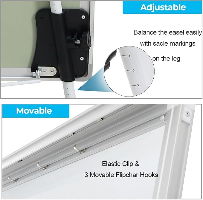 Magnetic Whiteboard Easel Tripod Stand 40 x 28 Inch - Image 4