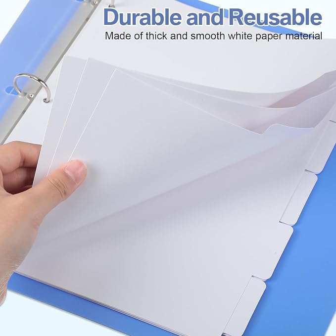 Thenshop 40 Sets/200 Pack Binder Dividers, Letter Size 9 X11.5 Inch 5 Tab - Image 4