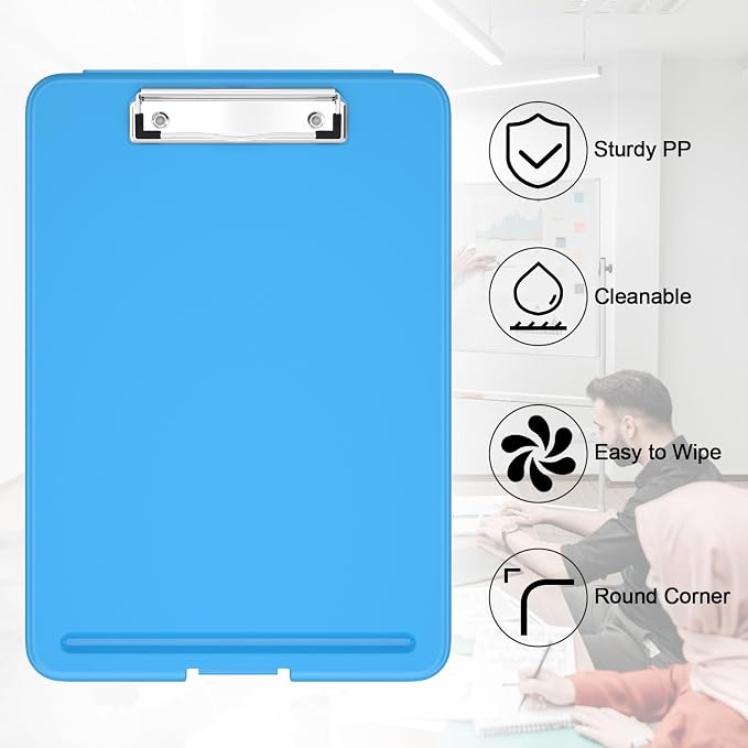 Hongri Clipboard with Storage, 8.5 x 11 Clip Board Foldable, Size 13.4 x 9.4 X - Image 5