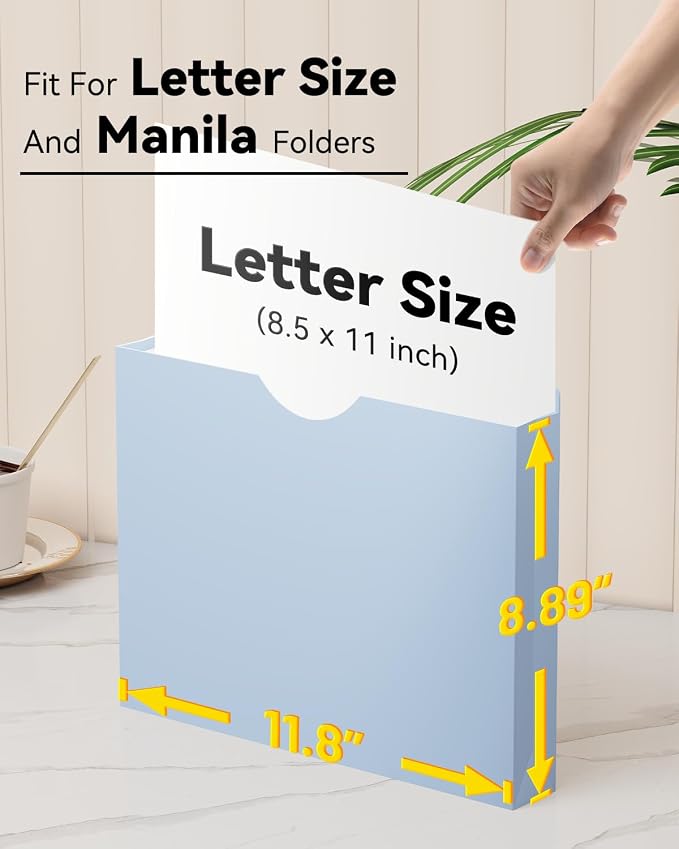 Ansook Plastic Manila File Jacket & File Pockets Letter Size, Heavy Duty 1 Inch - Image 4