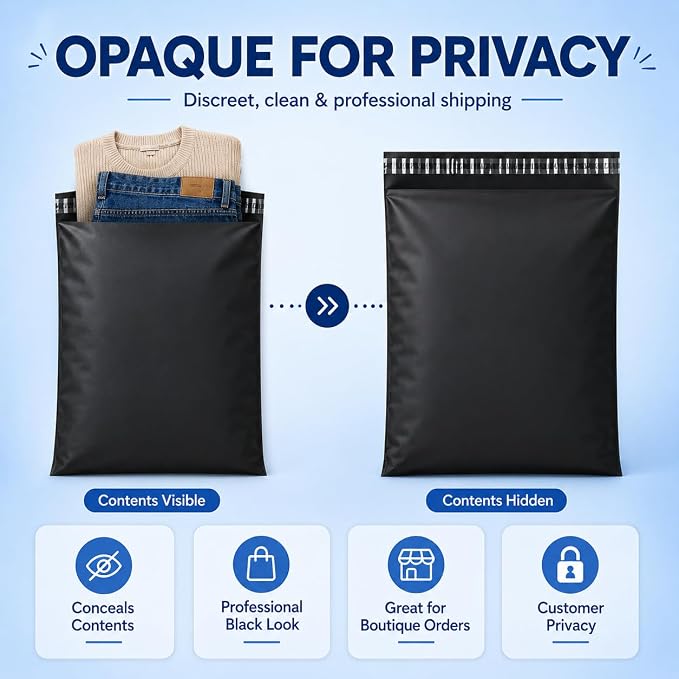 Fuxury Large Poly Mailers 14.5x19" 200Pcs, Shipping Bags - Image 3
