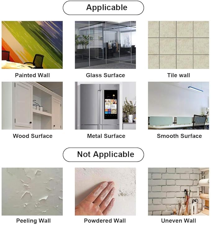 Magnetic Whiteboard Contact Paper for Wall 94 x 48 inches, Magnetic Dry Erase White Board Sticker with Non-Adhesive Backing for Office Home School-DeskLoop Office