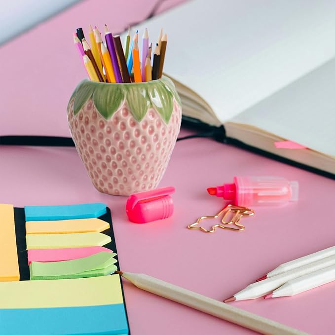 Strawberry Pencil Holder, Cute Pen Holder - Image 5