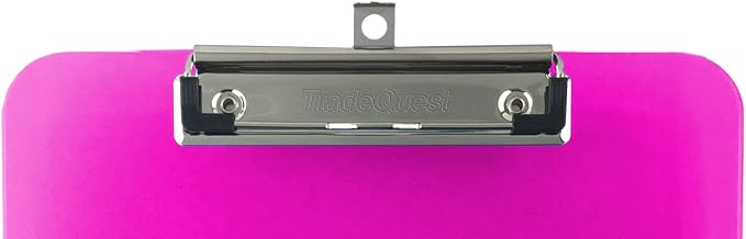 Trade Quest Plastic Clipboard Transparent Color Letter Size Low Profile Clip - Image 3