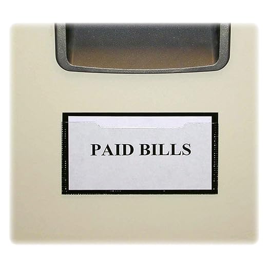 Tatco Magnetic Vinyl Label Holder, 2.5" x 4.4", 10 Pack by Tatco