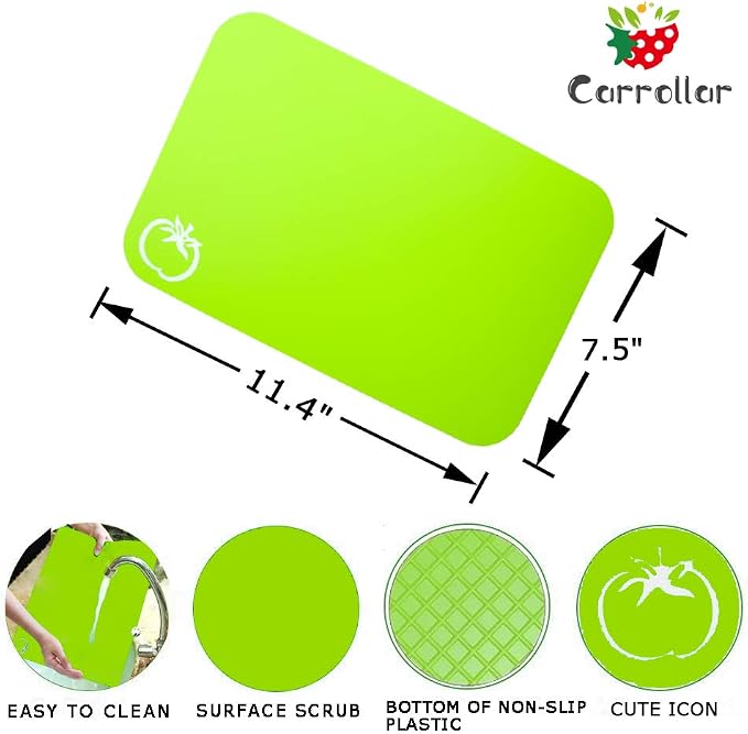 Carrollar Small Flexible Plastic Cutting Board Mats, Cutting Boards Mats - Image 2