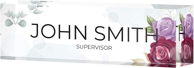 Desk Name Plate Personalized, Custom Name Plates 2½/x8 Inches, Thick by MySignCenter