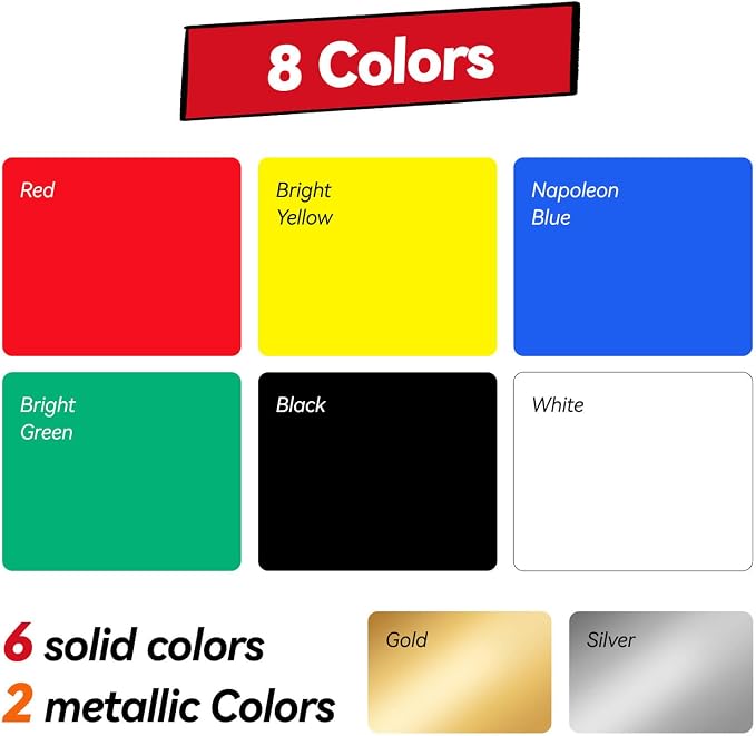 Coogert 8 Colors Jumbo Poster Markers, 15MM Thick Permanent Acrylic Graffiti - Image 5
