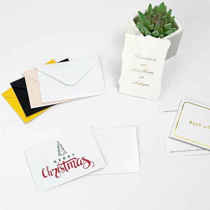 100 Pack Mini Pearl Black Envelopes, 4 x 2.75" Shimmer Gift Card Envelopes - Image 9