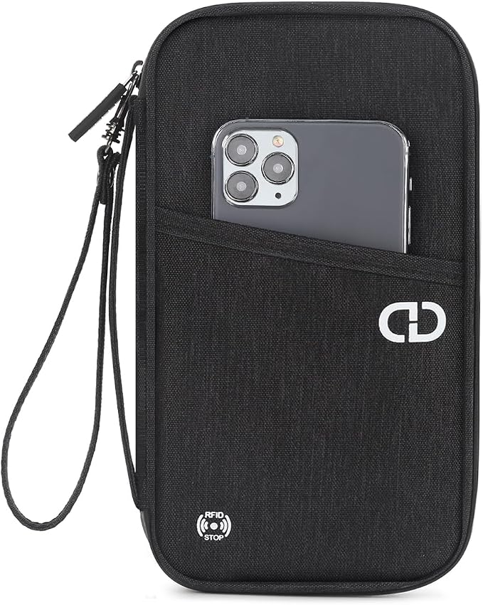 Family Passport Holder Organizer, RFID Blocking Travel Document Case, by Ptraveldesign