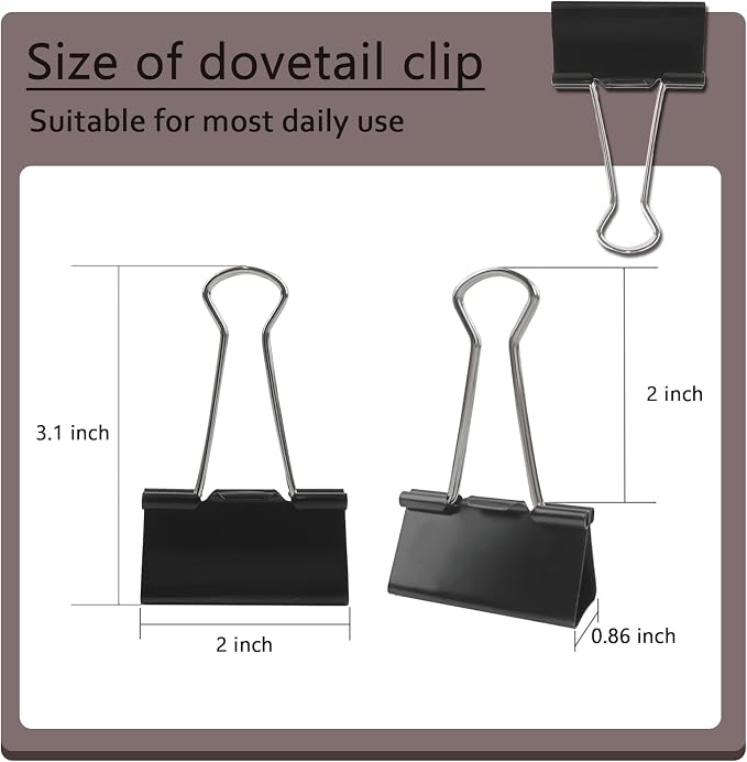 DSTELIN Extra Large Binder Clips, 15 Pack - Image 3