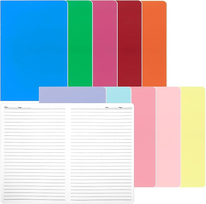 BESARME 10 Pcs A5 Lined Notebook Bulk, A5 Journaling Notebooks End of Year Gifts by BESARME