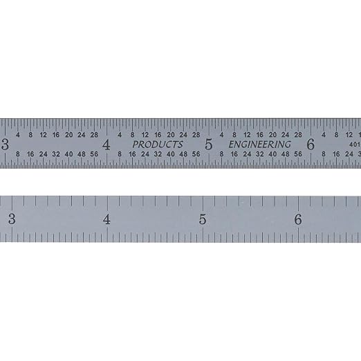 PEC Tools 24" Flexible Metal Ruler, Machinist Rule Made from High-Quality by PECTools