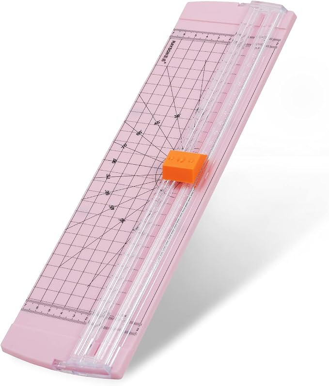 Rayson Paper Cutter Trimmer, A4 Size, Light Pink | A4 12" paper trimmer by RAYSON