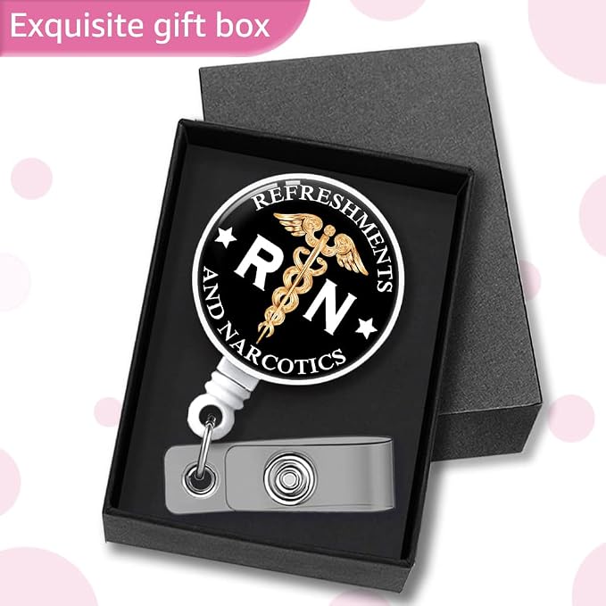 RN Refreshments and Narcotics Badge Reel Retractable - Image 4