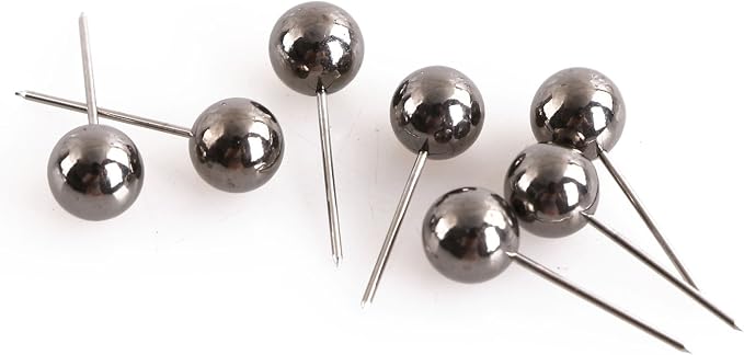 Tupalizy 100PCS 1/4 Inch Small Round Head Map Tacks Pins - Image 2