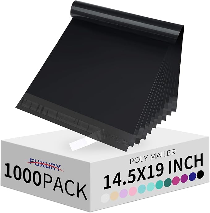 Fuxury Poly Mailers 14.5x19 Inch 1000 Pack, Bulk Shipping Bags by Fuxury