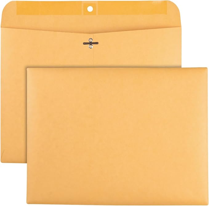 Quality Park 9 x 12 Clasp Envelopes, Deeply Gummed Flaps by Quality+Park