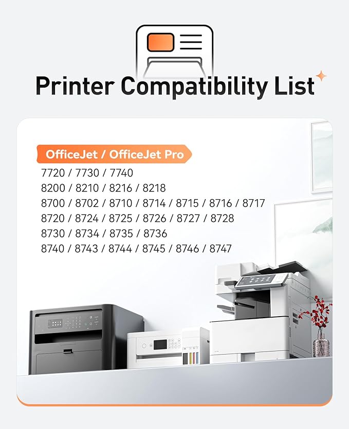 952XL Ink Cartridges 4-Pack with Chip Remanufactured for HP 952 952XL Ink Compatible with HP OfficeJet Pro 7740 7720 8210 8216 8702 8710 8720 8740 8715 8725 8700 Printer Ink(Black Cyan Magenta Yellow)-DeskLoop Office
