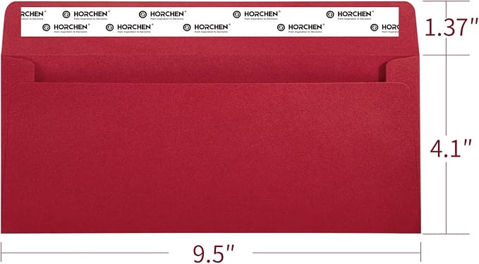 Red #10 Envelopes 100 Count Self Seal Envelopes Red - Image 3