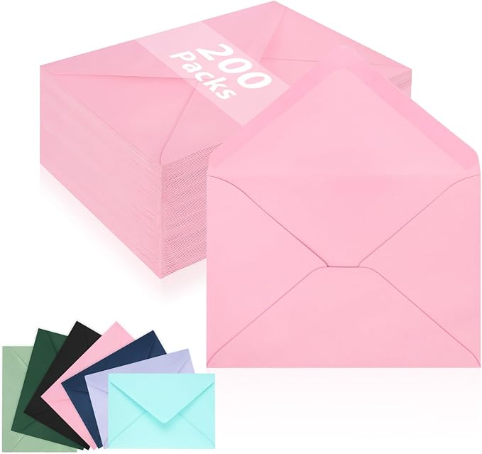 200 Pack A7 Envelopes, 5.24 x 7.24 in Envelopes by LIKAJON