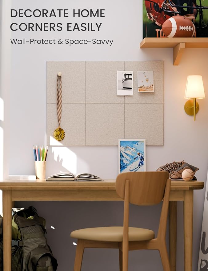 Felt Bulletin Board Tiles -28"x18" Cork Board Alternative - Image 5