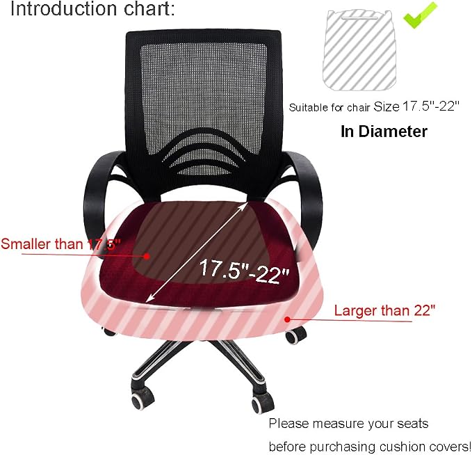 Smiry Stretch Jacquard Office Computer Chair Seat Covers, Removable Washable - Image 6