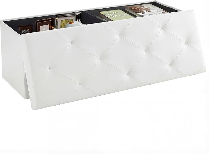 DUMOS 43 Inches Ottoman with Storage Bench, Foot Rest Stool, End of Bed Storage by DumosLifestyle