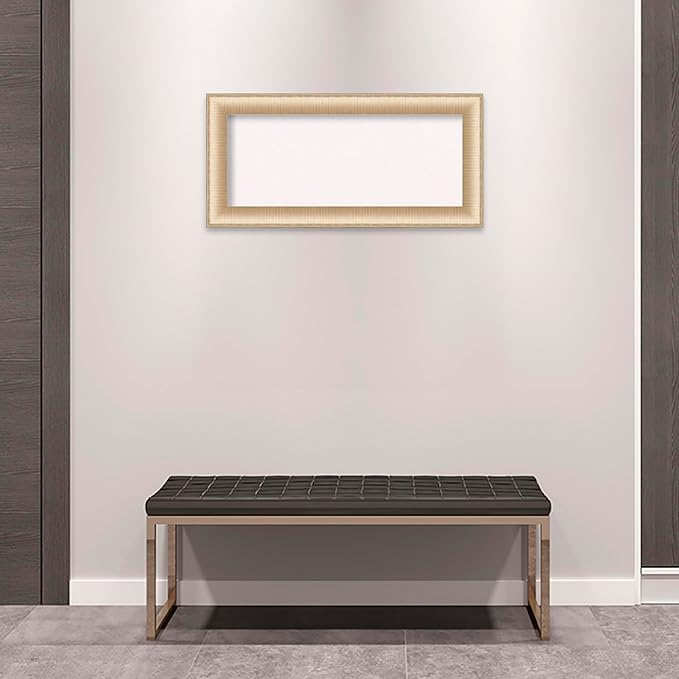 Amanti Art White Cork Board for Wall, 17x35 Vision Board with Gold Frame, Medium Corkboard Office Decor for Home Organization, Casual Corkboard Pinboard to Display Items for Home Organization in-DeskLoop Office