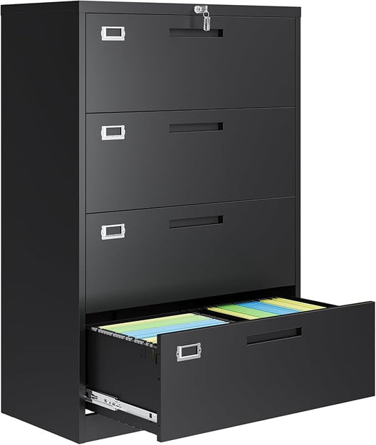 AFAIF 4 Drawer File Cabinets for Home Office, Metal Filing Cabinet by AFAIF