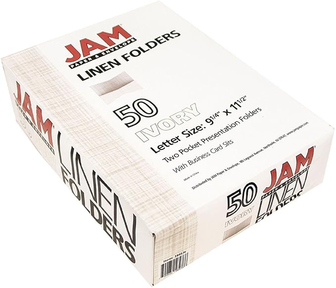 JAM PAPER Two Pocket Textured Linen Presentation Folders - Image 6