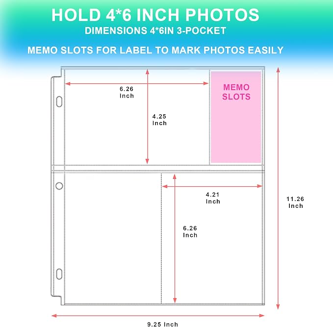 Aegero 50 Pack 4 x 6 Photo Sleeves - Image 2
