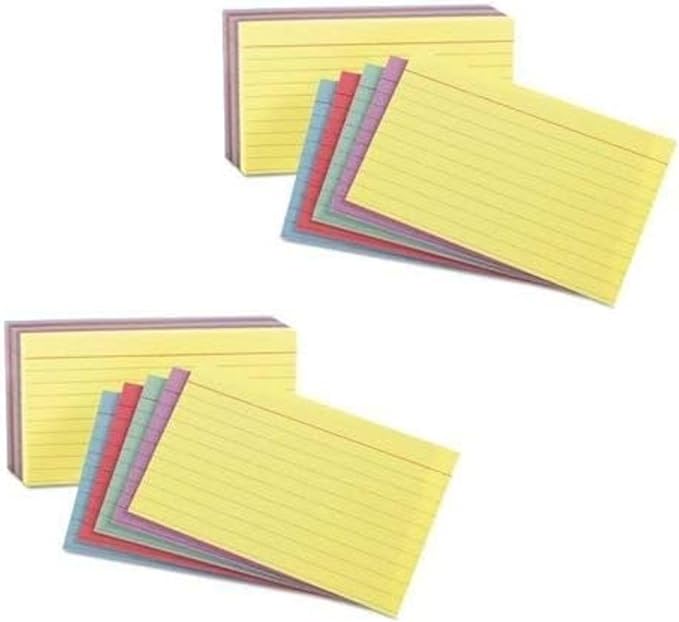 Oxford 3x5 Rainbow Index cards by Oxford
