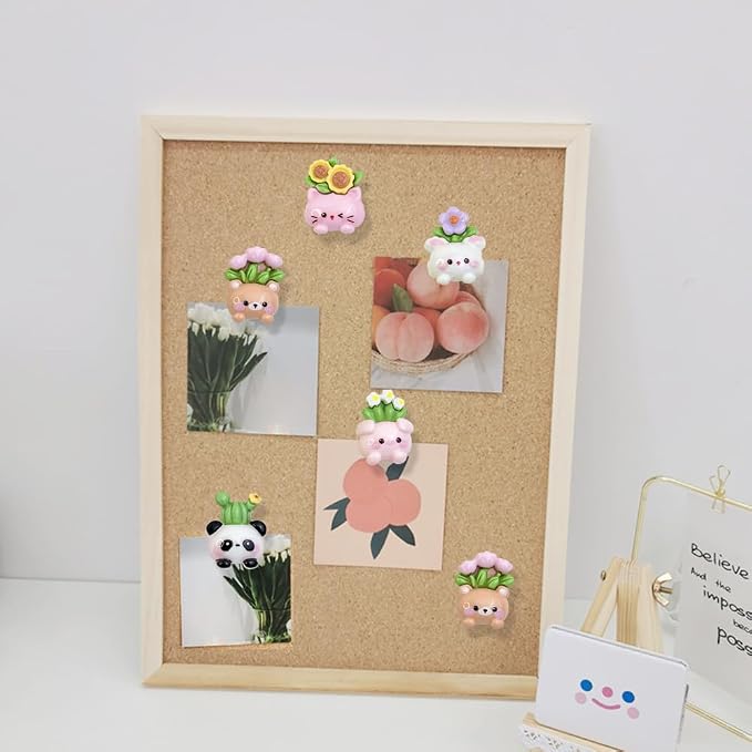 50 Pcs Animal Push Pins Cute Mini Decorative Pins Succulent Plants Colorful - Image 6