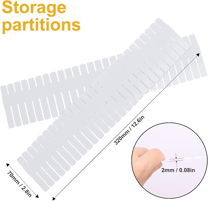 100 PCS Premium DIY Drawer Dividers, Adjustable Drawer Organizers - Image 2