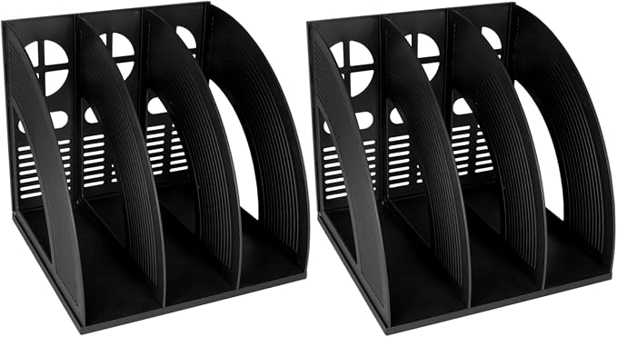 SAYEEC 2Pcs Magazine Holder Plastic File Sorter Binder Holder by SAYEEC