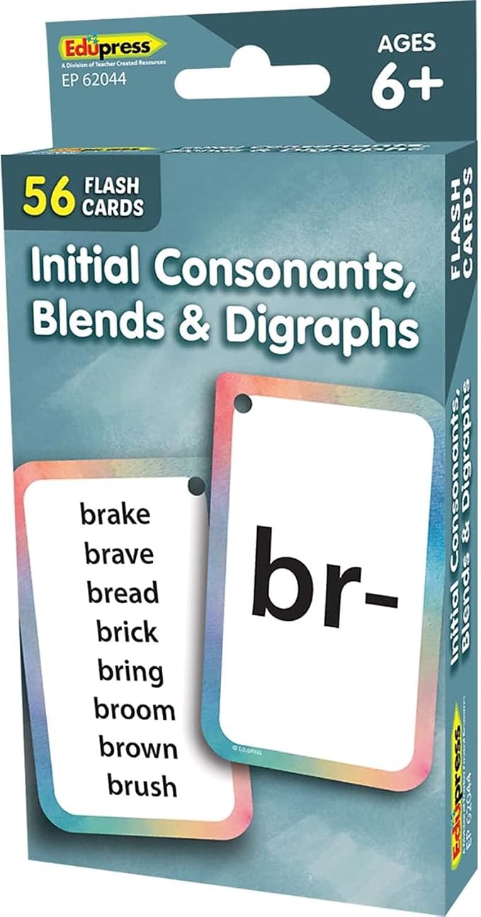 Teacher Created Resources Initial Consonants, Blends & Digraphs Flash Cards by TeacherCreatedResourcesOS