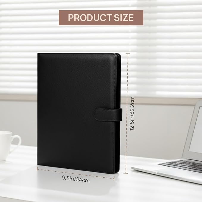 Professional Padfolio with Notepad Included | Faux Leather Portfolio Folder - Image 5