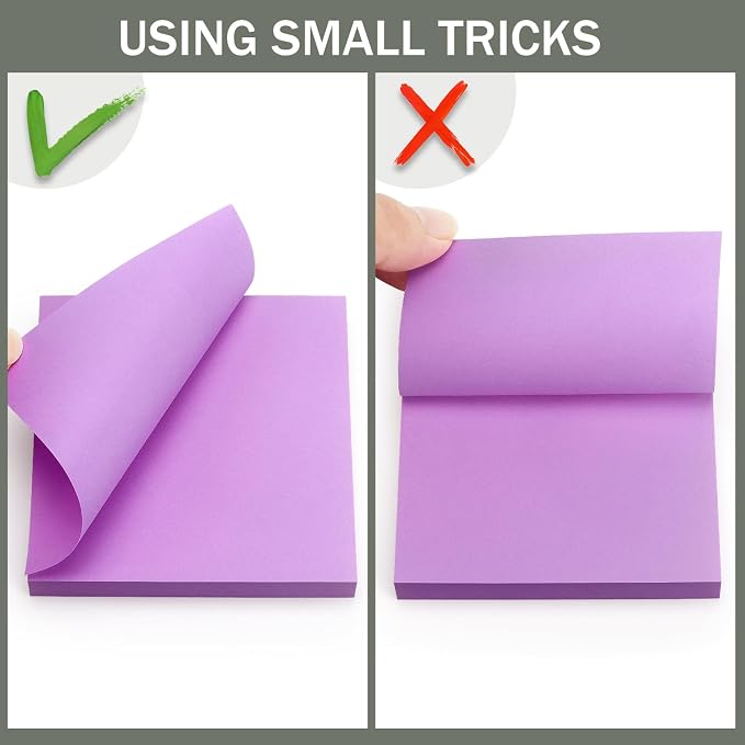 Sticky Notes 3x3 Self-Stick Notes Bright Colors Sticky Notes 4 Pads 100 - Image 5