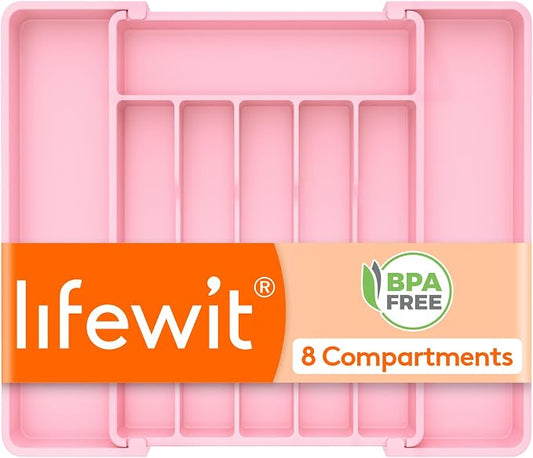 Lifewit Silverware Drawer Organizer, Expandable Utensil Tray by Lifewit