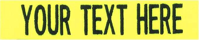 Custom Uniform Name Tapes Solid Colors. Neon Yellow Fabric, 5 Inch Sew on by NORTHERNSAFARI