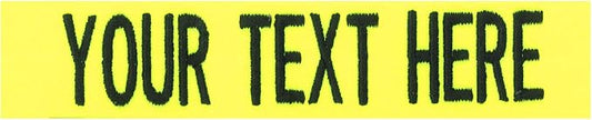 Custom Uniform Name Tapes Solid Colors. Neon Yellow Fabric, 3.5 Inch Sew on by NORTHERNSAFARI