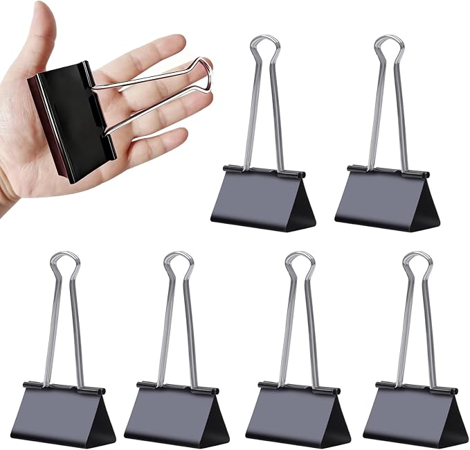 Jumbo Binder Clips, 3 Inch, Standard 75mm, Drawing Board Clips, Fold Clamp by Makanu