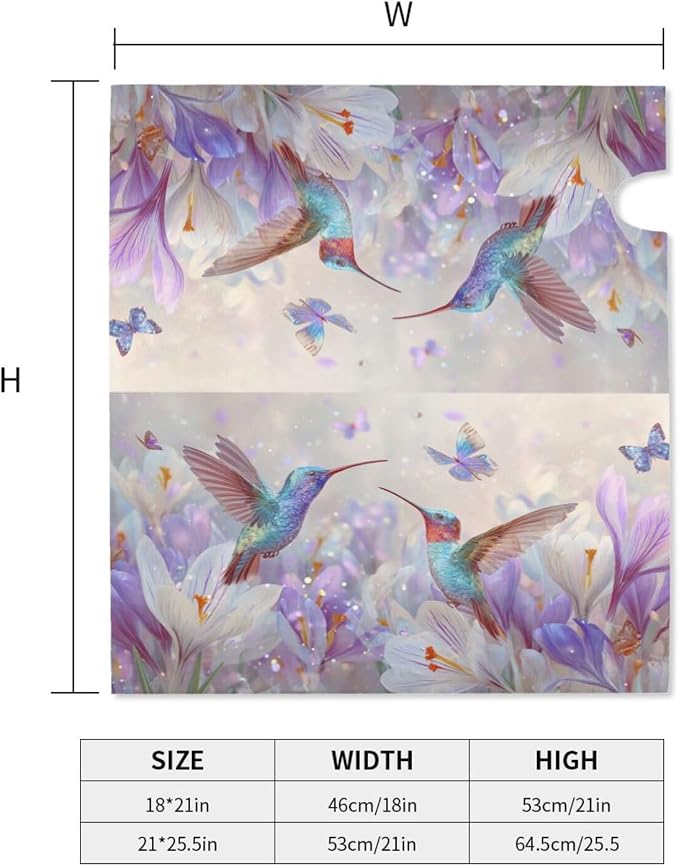Spring Hummingbird Blooming Flowers Welcome Magnetic Mailbox Cover, Mailbox - Image 5