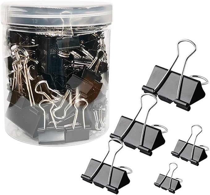 Otylzto 120Pcs Binder Clips Assorted Size, Office Clips by otylzto